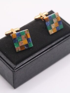 14k Gemstone Cufflinks